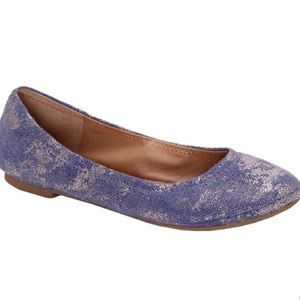 Lucky Brand Emmie Flats Blue Denim Size 8M